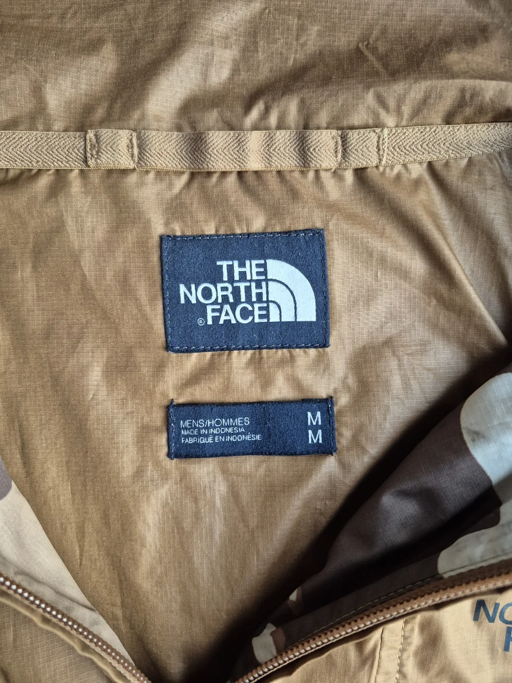 The North Face Men’s Brown Camouflage Pullover Anorak Windwall Jacket